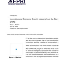 Innovation and Economic Growth- Lessons from the Story of ENIAC - Foreign Policy Research Institute.pdf